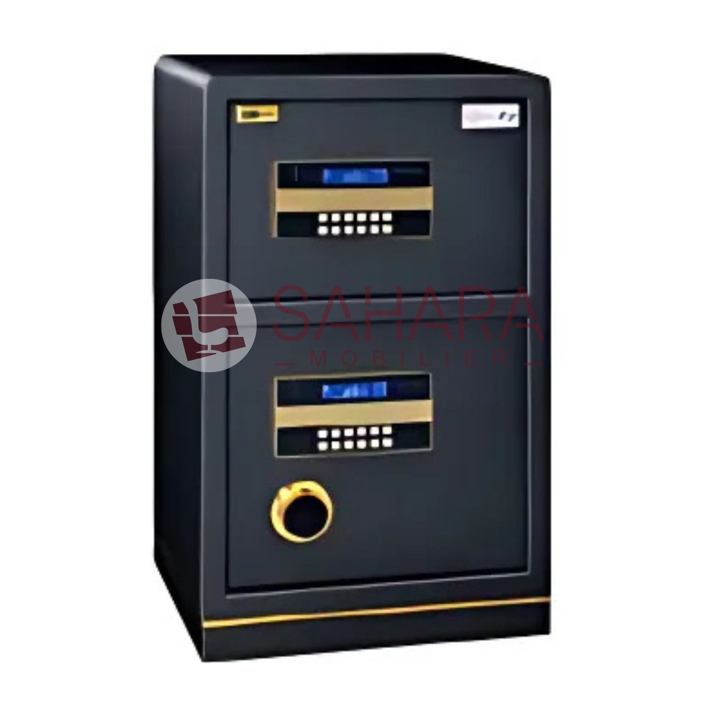 Dimensions extérieures : Hauteur 800 mm x Largeur 480 mm x Profondeur 400 mm
Système de verrouillage : Serrure électronique sécurisée
Poids : 100 kg
Couleur : Gris foncé (RAL 7024)
Matériau : Acier robuste avec blindage renforcé
Intérieur : Base doublée d'un matériau souple pour protéger le contenu
Utilisation recommandée : Idéal pour sécuriser argent, bijoux, documents importants et autres objets de valeur